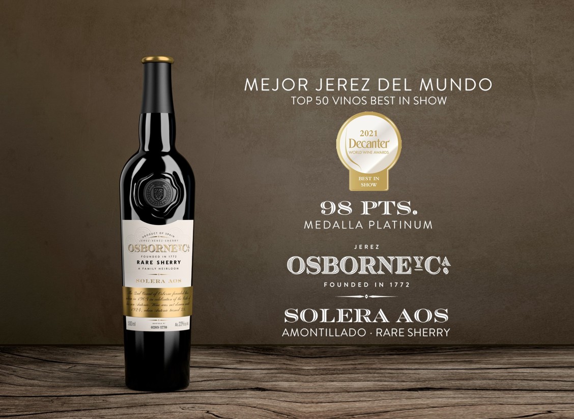 Solera AOS de la Familia Osborne, elegido el mejor vino de Jerez del mundo